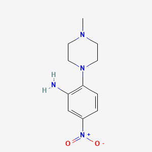 2-(4-Methylpiperazin-1-yl)-5-nitroaniline chemical structure (CAS 5367-66-8)
