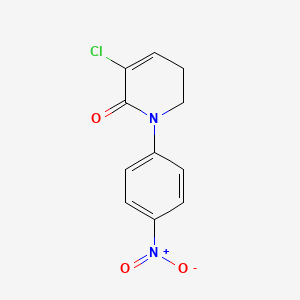 3-Chloro-1-(4-nitrophenyl)-5,6-dihydropyridin-2(1H)-one chemical structure (CAS 536760-29-9)