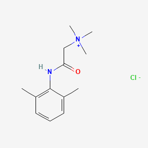 2-((2,6-Dimethylphenyl)amino)-N,N,N-trimethyl-2-oxoethan-1-aminium chloride chemical structure (CAS 5369-00-6)