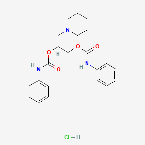 3-(Piperidin-1-yl)propane-1,2-diyl bis(phenylcarbamate) hydrochloride chemical structure (CAS 537-12-2)