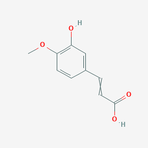 3-(3-Hydroxy-4-methoxyphenyl)acrylic acid chemical structure (CAS 537-73-5)