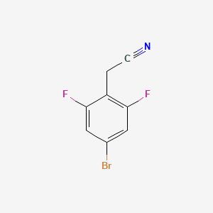 2-(4-Bromo-2,6-difluorophenyl)acetonitrile chemical structure (CAS 537033-52-6)