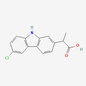 2-(6-Chloro-9H-carbazol-2-yl)propanoic acid chemical structure (CAS 53716-49-7)