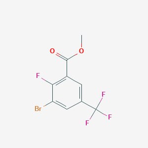 Methyl 3-bromo-2-fluoro-5-(trifluoromethyl)benzoate chemical structure (CAS 537658-03-0)