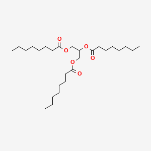 Propane-1,2,3-triyl trioctanoate chemical structure (CAS 538-23-8)