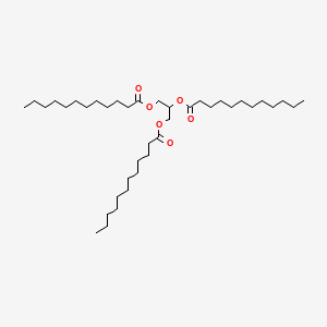 Propane-1,2,3-triyl tridodecanoate chemical structure (CAS 538-24-9)