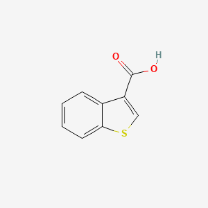 1-Benzothiophene-3-carboxylic acid chemical structure (CAS 5381-25-9)