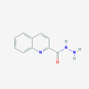 Quinoline-2-carbohydrazide chemical structure (CAS 5382-44-5)