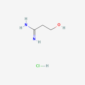 3-Hydroxypropanimidamide hydrochloride chemical structure (CAS 53868-56-7)