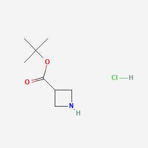 tert-Butyl azetidine-3-carboxylate hydrochloride chemical structure (CAS 53871-08-2)