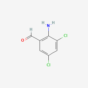 2-Amino-3,5-dichlorobenzaldehyde chemical structure (CAS 53874-72-9)