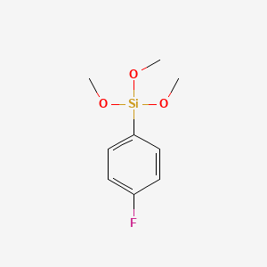 (4-Fluorophenyl)trimethoxysilane chemical structure (CAS 53883-61-7)