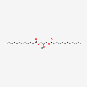 2-Hydroxypropane-1,3-diyl didodecanoate chemical structure (CAS 539-93-5)