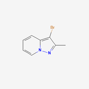 3-Bromo-2-methylpyrazolo[1,5-a]pyridine chemical structure (CAS 53902-98-0)