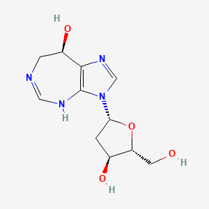 (R)-3-((2R,4S,5R)-4-Hydroxy-5-(hydroxymethyl)tetrahydrofuran-2-yl)-3,4,7,8-tetrahydroimidazo[4,5-d][1,3]diazepin-8-ol chemical structure (CAS 53910-25-1)
