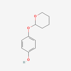 4-((Tetrahydro-2H-pyran-2-yl)oxy)phenol chemical structure (CAS 53936-56-4)