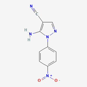 5-Amino-1-(4-nitrophenyl)-1H-pyrazole-4-carbonitrile chemical structure (CAS 5394-41-2)