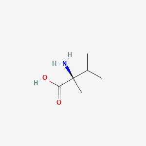 (R)-2-Amino-2,3-dimethylbutanoic acid chemical structure (CAS 53940-82-2)