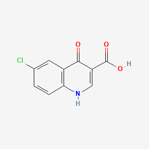 6-Chloro-4-oxo-1,4-dihydroquinoline-3-carboxylic acid chemical structure (CAS 53977-19-8)