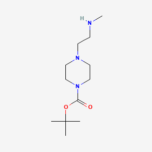 tert-Butyl 4-(2-(methylamino)ethyl)piperazine-1-carboxylate chemical structure (CAS 539822-98-5)