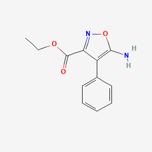 Ethyl 5-amino-4-phenylisoxazole-3-carboxylate chemical structure (CAS 53983-15-6)