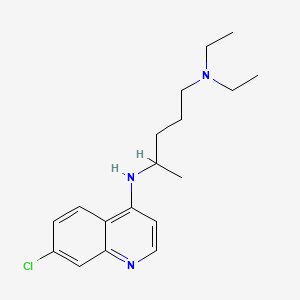 N4-(7-Chloroquinolin-4-yl)-N1,N1-diethylpentane-1,4-diamine chemical structure (CAS 54-05-7)