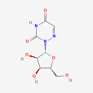 2-((2R,3R,4S,5R)-3,4-Dihydroxy-5-(hydroxymethyl)tetrahydrofuran-2-yl)-1,2,4-triazine-3,5(2H,4H)-dione chemical structure (CAS 54-25-1)
