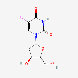 1-((2R,4S,5R)-4-Hydroxy-5-(hydroxymethyl)tetrahydrofuran-2-yl)-5-iodopyrimidine-2,4(1H,3H)-dione chemical structure (CAS 54-42-2)