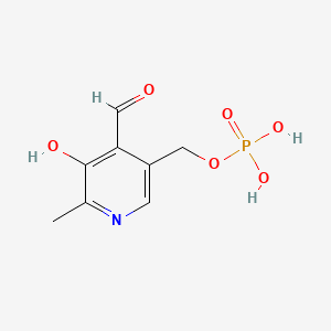 (4-Formyl-5-hydroxy-6-methylpyridin-3-yl)methyl dihydrogen phosphate chemical structure (CAS 54-47-7)