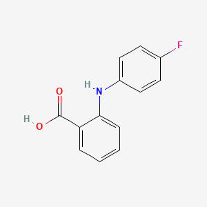 2-((4-Fluorophenyl)amino)benzoic acid chemical structure (CAS 54-60-4)