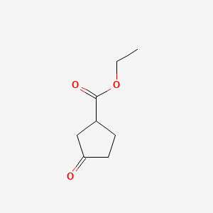 Ethyl 3-oxocyclopentanecarboxylate chemical structure (CAS 5400-79-3)