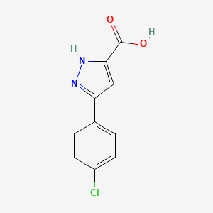 5-(4-Chlorophenyl)-1H-pyrazole-3-carboxylic acid chemical structure (CAS 54006-63-2)