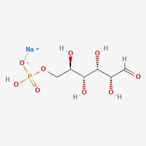 Sodium (2R,3R,4S,5R)-2,3,4,5-tetrahydroxy-6-oxohexyl hydrogenphosphate chemical structure (CAS 54010-71-8)