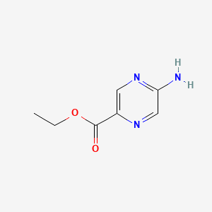 Ethyl 5-aminopyrazine-2-carboxylate chemical structure (CAS 54013-06-8)