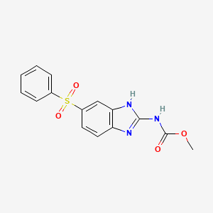 Methyl (5-(phenylsulfonyl)-1H-benzo[d]imidazol-2-yl)carbamate chemical structure (CAS 54029-20-8)