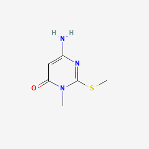 6-Amino-3-methyl-2-(methylthio)pyrimidin-4(3H)-one chemical structure (CAS 54030-56-7)