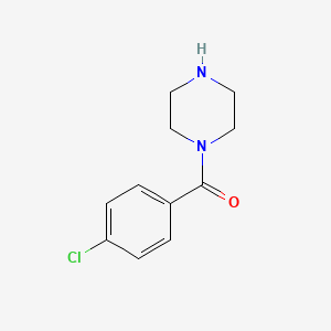 (4-Chlorophenyl)(piperazin-1-yl)methanone chemical structure (CAS 54042-47-6)