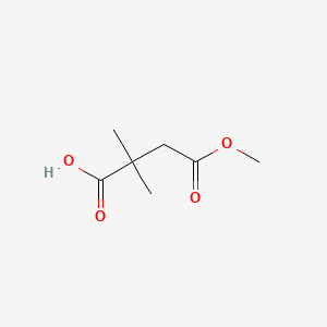 4-Methoxy-2,2-dimethyl-4-oxobutanoic acid chemical structure (CAS 54043-71-9)