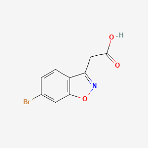 2-(6-Bromobenzo[d]isoxazol-3-yl)acetic acid chemical structure (CAS 540750-32-1)