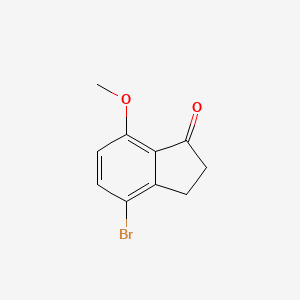 4-Bromo-7-methoxy-2,3-dihydro-1H-inden-1-one chemical structure (CAS 5411-61-0)