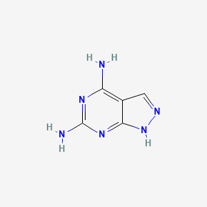 1H-Pyrazolo[3,4-d]pyrimidine-4,6-diamine chemical structure (CAS 5413-80-9)