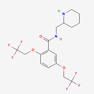 N-(Piperidin-2-ylmethyl)-2,5-bis(2,2,2-trifluoroethoxy)benzamide chemical structure (CAS 54143-55-4)