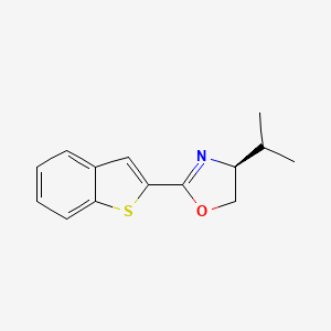 (S)-2-(Benzo[b]thiophen-2-yl)-4-isopropyl-4,5-dihydrooxazole chemical structure (CAS 541549-94-4)