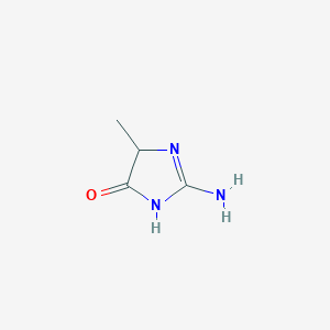 2-Amino-5-methyl-3,5-dihydro-4H-imidazol-4-one chemical structure (CAS 54199-94-9)