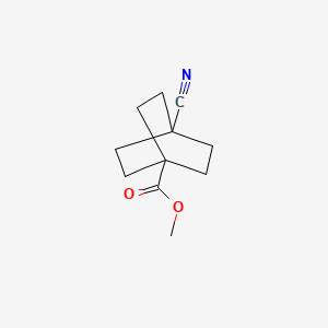 Methyl 4-cyanobicyclo[2.2.2]octane-1-carboxylate chemical structure (CAS 54202-05-0)