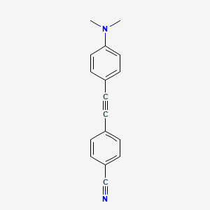 4-((4-(Dimethylamino)phenyl)ethynyl)benzonitrile chemical structure (CAS 54273-31-3)