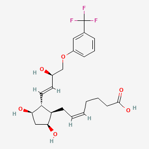(Z)-7-((1R,2R,3R,5S)-3,5-Dihydroxy-2-((R,E)-3-hydroxy-4-(3-(trifluoromethyl)phenoxy)but-1-en-1-yl)cyclopentyl)hept-5-enoic acid chemical structure (CAS 54276-17-4)