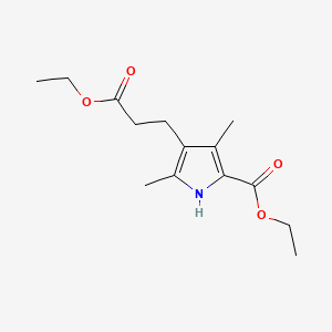 Ethyl 2,4-Dimethyl-5-(ethoxycarbonyl)-3-pyrrolepropionate chemical structure (CAS 54278-10-3)