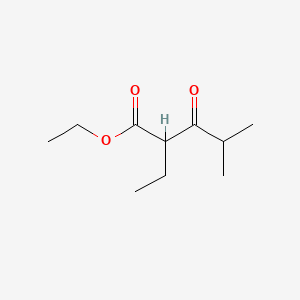 Ethyl 2-ethyl-4-methyl-3-oxopentanoate chemical structure (CAS 54285-47-1)