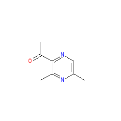 1-(3,5-Dimethylpyrazin-2-yl)ethanone mixture of isomers chemical structure (CAS 54300-08-2)